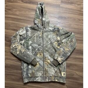 Red Head Real Tree Silent Hide Hooded Camo Jacket Quilted Hunting Youth Sz XL
